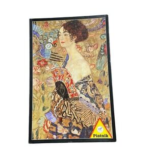 Piatnik Gustav Klimt Lady with Fan 1000 Piece Jigsaw Puzzle #567940 Complete